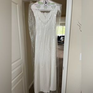 Windsor White off the Shoulder Maxi